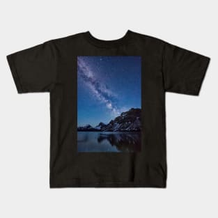 Bow Lake's Dramatic Summer Skies Kids T-Shirt